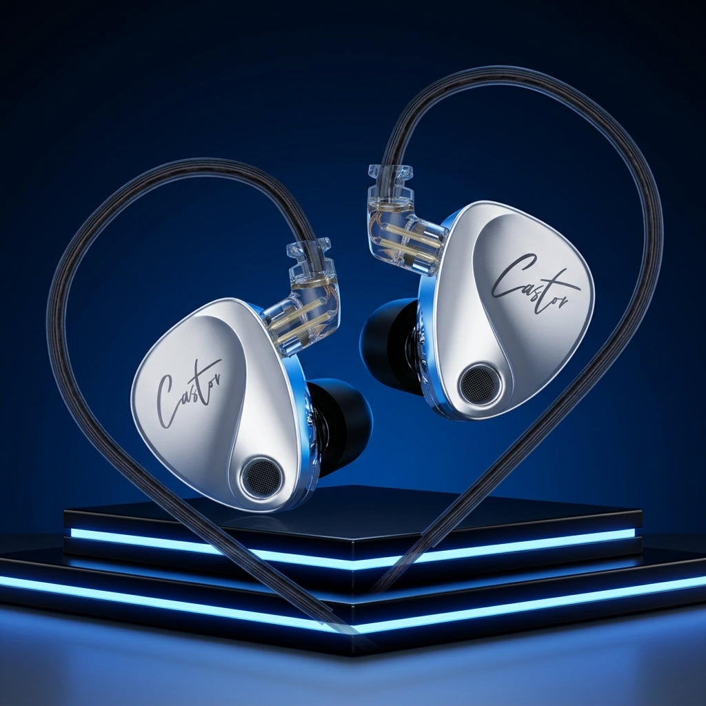 Audífonos In-Ear Monitores KZ Castor - Driver Dinámico Doble y Switches de Afinación